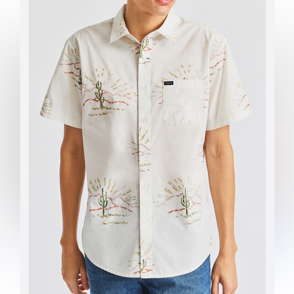 BRIXTON  Charter Print Short Sleeve Woven Shirt